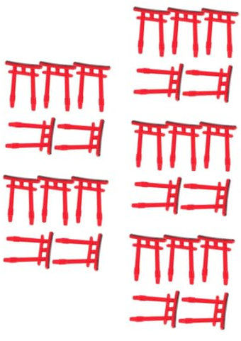 BESPORTBLE 5 Ensembles Mini-Torii Décor De Terrarium Arche De Jardin avec Portail Mini Figurines d'animaux Plantes De Terrarium Mini-Animaux Enceinte Figurines Miniatures PVC 5 Pièces * 5