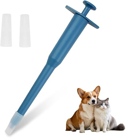 GIONAR Pet Pill Plunger Popper, Reusable Pet Pill Dispenser for Cats, Dogs, Birds & Small Animals, Easy Tablet Shooter for Medicine Feeding, Animal Medicine Feeder for Cats and Dogs