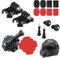 ZWWOGE Support Adhésif pour GoPro, Supports de Casque Flexible pour Insta360,Support Gopro Casque Moto,Accessoires Gopro et Insta360,Kit d'Accessoires pour Caméras d'action (12 en 1)