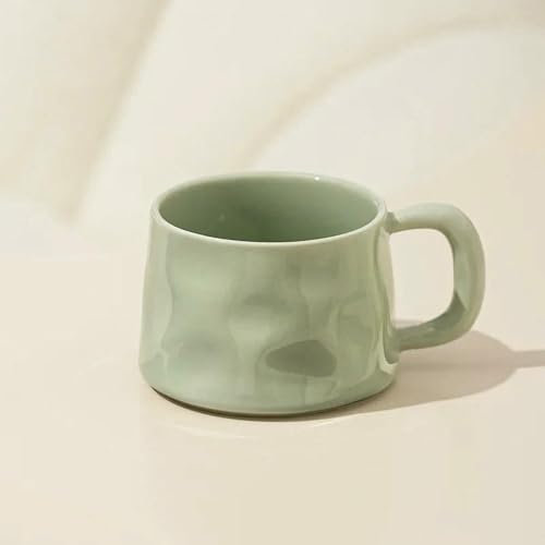LNKUGN Tazza da caffè in Ceramica da 300 ml con piattino, Tazza da Latte per la Colazione, Tazza da Acqua per Ufficio, Tazza da caffè Latte, Tazza da tè pomeridiano, Regali di Compleanno