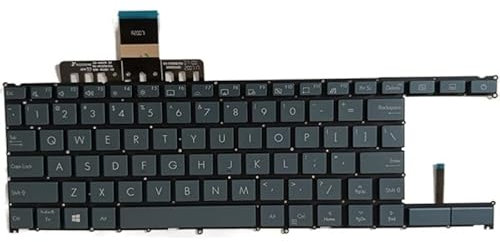 QMSOZMD Piezas de portátil Nuevo Teclado Estadounidense for ASUS Zenbook 14X Duo UX4000f UX4100E UX482 UX482EA Laptop retroiluminado