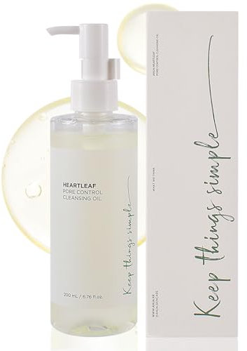 Heartleaf Porenkontroll-Öl, 200ML Pore Control Cleansing Oil, Reinigungsöl, Mitesser Entfernung, Make-Up Entferner, Koreanisches Gesichtsreiniger, Anti Poren Reinigungsöl, Gesicht Tiefenreinigung