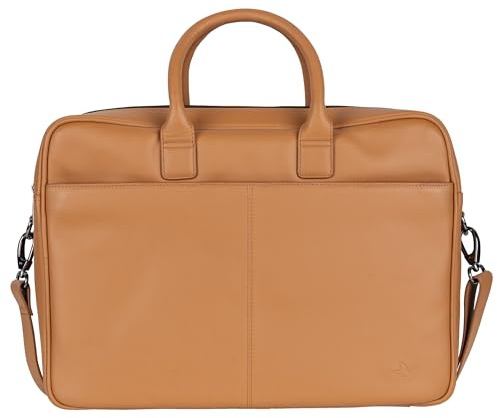 MANTA Echtleder Business-Tasche, Handgearbeitete Aktentasche aus Leder, Stilvoll & Modern, 16-Zoll Laptoptasche, Elegante Notebooktasche, Umhängetasche, Dokumententasche, Schultertasche, Laptop-Sleeve