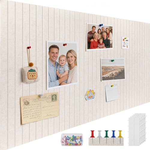 ddckj 120x90cm Große Filz Pinnwand Selbstklebend Dekorative Pinnwand aus Filz mit 100 Reißzwecke 0,9cm dick Faltbare Fototafel Bulletin Board Memo Boards auf Büro Hause Schule, Helles Kamel