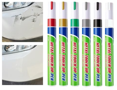 Oil-Based Paint Pens Fine Tip DIY Oil-Based Engraving Repair Fountain Pen - Six Tombstone Waterproof Markers for Outdoor Use for Labelling, Lettering, Art, Crafts