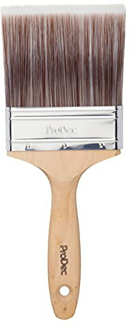 ProDec 4 inch Premier Trade Professional Synthetic Paint Brush for a Smooth Finish Painting with Emulsion, Gloss and Satin Paints on Walls, Ceilings, Wood and Metal, 4 100mm