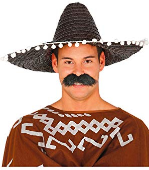 Guirca 13648 - Sombrero Mexicano Paja 50 Cms. Negro