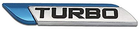 Metallo 3D TURBO Turbocharged Car sticker Logo Emblem Badge Sticker Decalcomanie Car Styling Decorazione FAI DA TE Accessori (Blu)
