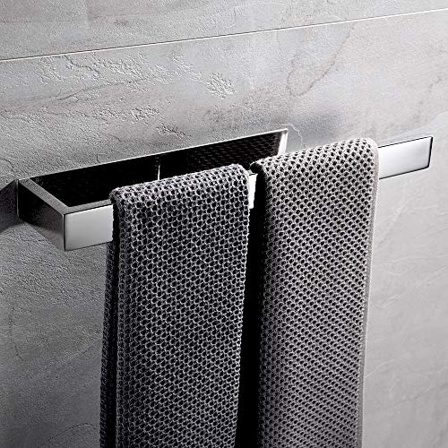 Melairy SUS 304 Anneau porte-serviettes autocollant en acier inoxydable 35 cm Finition chromée Installation facile sans vis