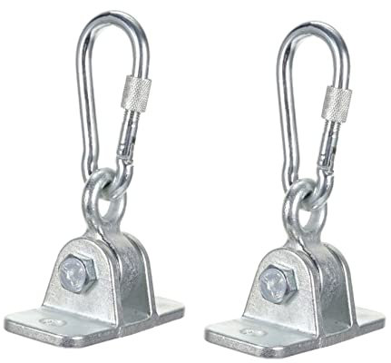 Ganci per Altalene Pesanti Viti Bulloni Ganci a Scatto di Bloccaggio Kit Hardware per Altalena Portico Sedile Yoga Montaggio Amaca per Staffe in Legno Parco Giochi
