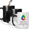 Tasse magique personnalisé Teetaly - Tasse changeant de couleur sensible à la chaleur personnalisée avec photo, texte, nom ou inscription