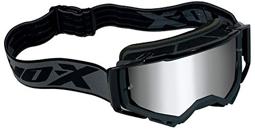 TWO-X Cross-Brille - Motocross-Brille mit verspiegeltem silbernen Glas - Kratzfeste Brille - Enduro & Downhill - Schutz-Brille - Atom - Outbreak-Grau