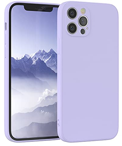 EAZY CASE - Silikonhülle für iPhone 12 Pro Hülle Silikon Case weich stoßfeste Handyhülle Schutzhülle mit Kameraschutz Dünn Premium Schutz Cover TPU Phone Bumper in Lavendel Blau