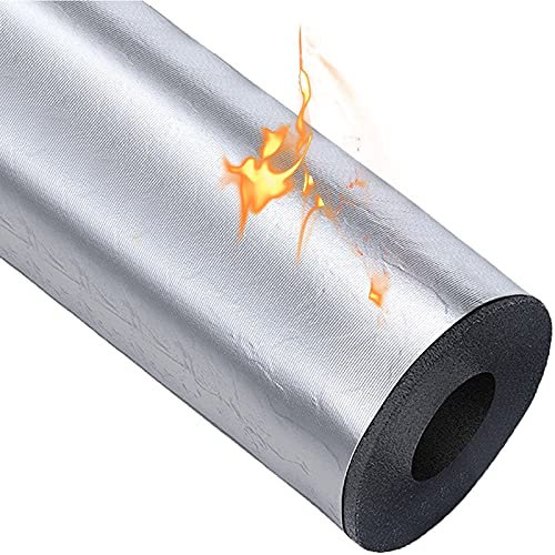 3.11Ft Self Sealing Foil Tube Pipe Insulation Tube Shel,ID 22-60mm pipe insulation cover,for External Factory Pipes,air-Conditioning Pipes,thickness 20mm (Inside Diameter : 43mm, Thickness : 20mm)