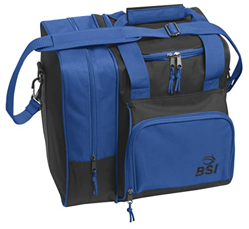 BSI BOWLER'S SUPERIOR INVENTORY, INC Deluxe Bowlingballtasche mit separatem Schuhfach für Schuhe bis Größe 15 Blau