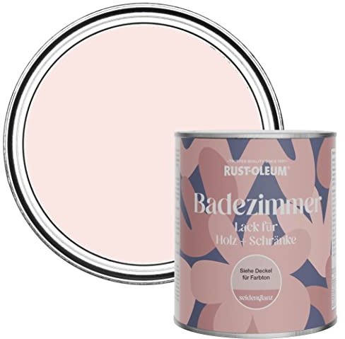 Rust-Oleum Peinture Rose Résistante à l'humidité pour Meubles de Salle de Bains, Finition Satinée - Vanille Fraise 750ml