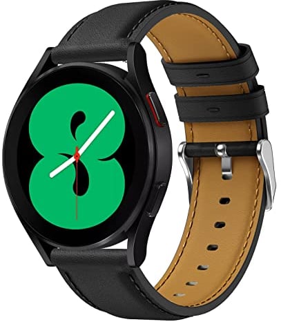 Syxinn 20mm Leder Armband für Samsung Galaxy Watch 4/4 Classic 46mm 42mm/Galaxy Watch Active/Active 2 40mm 44mm Armband für Damen Herren, Galaxy Watch 5/5 Pro Ersatzarmband, Watch 3 41mm Uhrenarmband