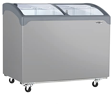 GGM Gastro Tiefkühltruhe - Glasschiebedeckel - 209 Liter - Energieeffizient - Ideal für den privaten oder gewerblichen Gebrauch - Lebensmittelaufbewahrung - Grau - TTG209GS