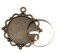 8 Teile 4 Stück Charm Leere Lünette Tablett Medaillons Metall Anhänger Fassungen Schmuck 30mm Runde 4 Stück Klar Glas Cabochon Bastelset (Kupfer Model-2)