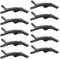 ZEVONDA Coccodrillo Clip Barrettes per Capelli - Clip Professionali per Sezionamento de Capelli di Coccodrillo Styling Clip per Capelli Morsetto, Nero(10PCS)