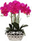 Kunstpflanze Orchideen Künstliche Deko Blumen Kunstblumen Wie Echt Mit Real-Touch Blüten im Keramiktopf Tischdeko Fensterbank Deko, Höhe 44 cm, Lila