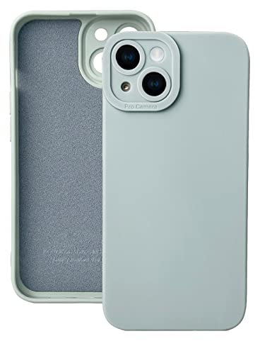 LOOKSEVEN for iPhone 14 Case, Light Blue Silicone TPU Rubber Back Cover Case Compatible for iPhone 14 (6.1 inch)