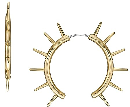 Diesel Herrenohrringe aus Edelstahl oder Halbedelmetall mit Bügelverschluss, Golden