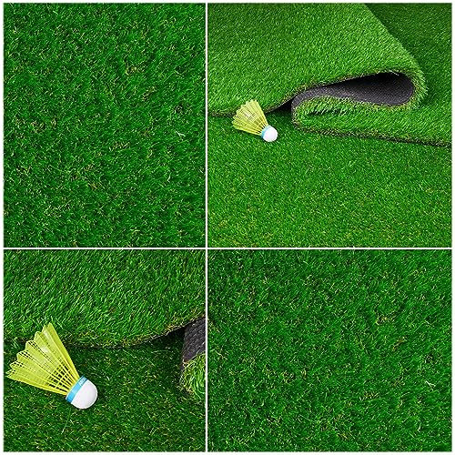 MDEKOR Kunstrasen Outdoor 70 x 200 cm wetterfest und wasserdurchlässig mit Drainage | Rasenteppich Meterware Grün | Balkon Bodenbelag Mittelflor 38mm
