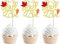 24 Stück Fall in Love Tortendeko Glitzer Laub Herbst Ahornblätter Cupcake Toppers Thanksgiving Bride Kuchen Deko Brautdusche Hochzeit Verlobung Jahrestag Party Tortendekoration