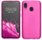 kwmobile Case kompatibel mit Samsung Galaxy A40 Hülle - Schutzhülle aus Silikon metallisch schimmernd - Handyhülle Metallic Pink