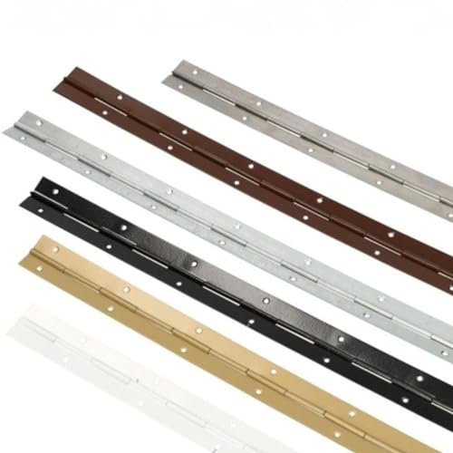 Continuous Piano Hinge Steel Metal Strap Iron for Cabinet Door DIY 1 Meter (4, Steel)