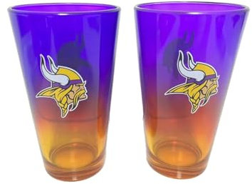 Minnesota Vikings NFL Pint Gläser Glas Set 2er-Set 475 ml