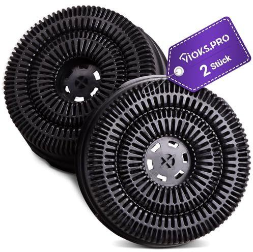 Vioks.pro 2x Aktivkohlefilter Dunstabzugshaube 142mmØ Type58 Ersatz für Abzugshaube Filter Whirlpool 484000008782 AKB000/1 - Kohlefilter für Dunstabzugshauben AEG Whirlpool Bauknecht u.a.