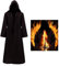 JOYUE Umhang mit Kapuze Halloween Kostüm Herren Robe, Mittelalter Cape Herren Kapuzen Cape Gewand Jedi Hoodies Umhang Erwachsene, Vampir Cape Umhang für Halloween Karneval Cosplay Party (Braun, XL)