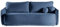 BETTSO - Sofa mit Schlaffunktion - Schlafcouch mit Bettkasten - Schlafsofa Perugia - Couch für Wohnzimmer - Polstersofa, Wohnlandschaft mit Bettfunktion - 231x106x93cm - Blau