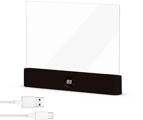 Justup Lightwedge-Buchlicht, LED 3-Farben Buchlampe Augenschutz Tragbares Platten-Buch-Leselampe, Wiederaufladbare Dimmen Timer Buch Lampe, Flache Leseleuchten für Bücher im Bett (Schwarz)