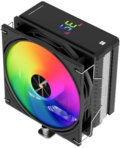 TR Assassin X 120R Digital ARGB Nero - Raffreddatore per coperchio superiore dello schermo digitale, TL-P12-S PWM, raffreddamento ad aria silenziosa, supporto AM4/AM5, Intel LGA1851/1700/115X/1200