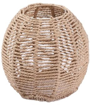 Pantalla de Lampara, Diseño Bohemio,Pantalla Colgante, Farolillo, Lámpara de Mesa, Lámpara de Techo, Lámpara de Repuesto, Lámpara de Cesta para Salón Dormitorio Cocina Pasillo (Redonda 1 pieza)