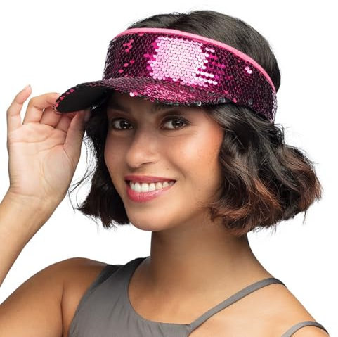 Boland - Schirmmütze Blitz, Cap für Erwachsene, 90er Jahre Mütze für Festival, Karneval oder Retro Mottoparty, Fuchsia