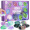 Zhufas Steine Bemalen Set (Farbe Leuchtet Im Dunkel) Kreativ Steinmalerei,Kreativ Steinmalerei,Bastelset Steine Malen Set Geschenk Mädchen 6-12 Jahren