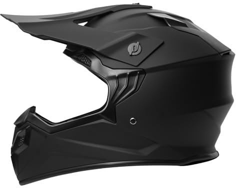 Motocross Helm Damen Herren, ECE 22.06 Zertifizierung Motorradhelm, Jugend Motorrad Downhill Full Face ATV Helm, Cycling Helmet with Visor, MTB Cross Helm Mit Belüftung Entlüftung(Black,XL)