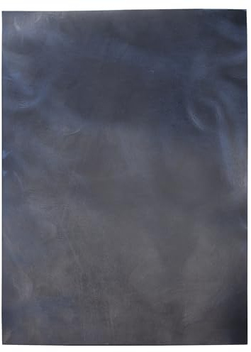 HAPPER STUDIO Rindsleder 1,7 mm Stärke Pull-Up Crazy Horse Leder. Echtlederblatt für Basteln. (1, Dunkel Blau, A4 (210 x 297mm))
