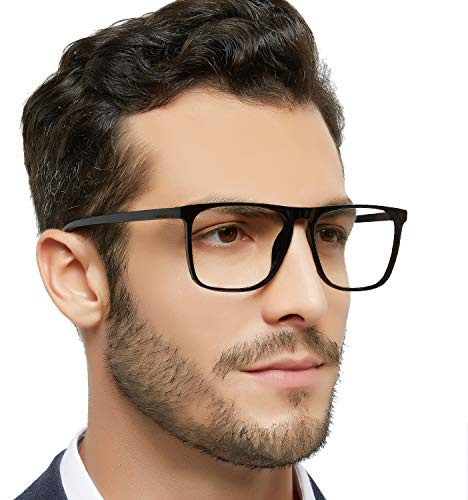 OCCI CHIARI Oversized Blue Light Blocking Reading Glasses for Men Fashion Computer Glasses Men's Rectangle Readers 0.0 1.0 1.25 1.5 1.75 2.0 2.25 2.5...4.0