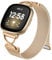 Charlam Metallarmband Kompatibel mit Fitbit Versa 4 Armband, Versa 3 Armbänder für Damen, Magnetisch Verstellbares Edelstahl Ersatzarmband für Fitbit Sense, Sense 2 Armband, RoyalGold