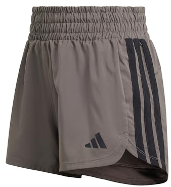 adidas Women's Pacer Workout Woven High Rise Shorts, Charcoal/Black, M 5 inch