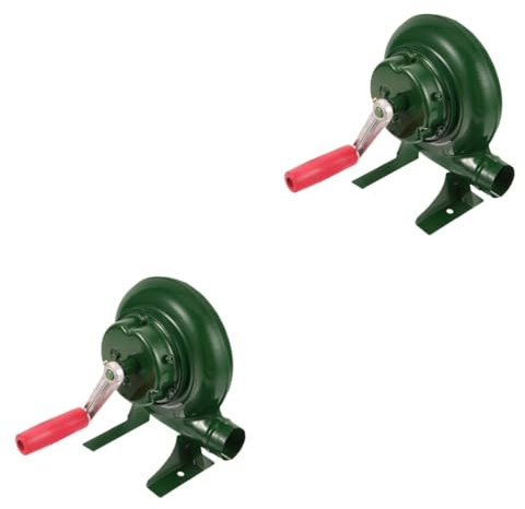 Hemobllo 2 Stück kleines Gebläse Mini Holzkohle Handbuch Grill Lüfter tragbar im Freien Lüftergebläse Kochluftgebläse manuelles Gebläse BBQ Luftgebläse Feuergebläse für Camping Eisen