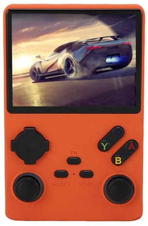 Console de Jeu Portable V40 Pro Rétro, Console Vidéo avec 256 Go Intégrée en 35000+ Jeux, 3800mAh Rechargeable, Système Linux, Monteur de Poche (Orange)