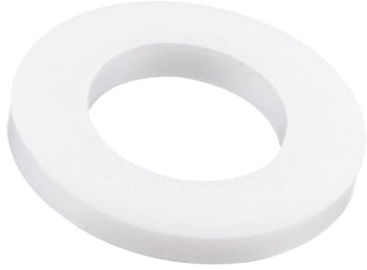 TA-VIGOR 20Pcs PTFE Flat Washers 18mm OD x 10mm ID x 2mm Thick Sealing Gaskets, White Flange Gaskets for Faucet Pipe Water Hose