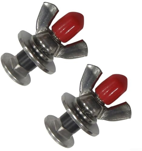 2 viti a farfalla per applicazioni con piastra posteriore e ciambella