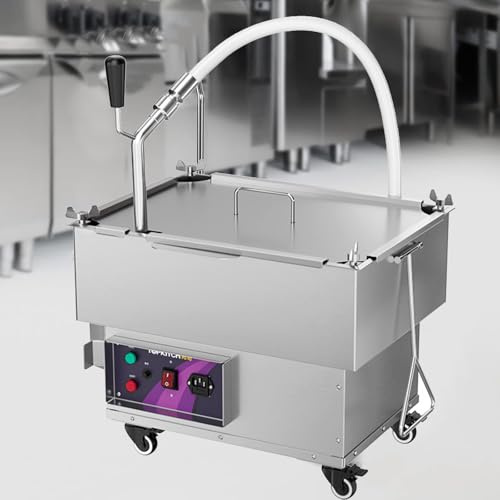 CGLYYDS Filtro de Aceite para freidora Comercial móvil, freidora de 18 L y 250 W de Acero Inoxidable, máquina de filtrado de Aceite y Grasa para restaurantes, supermercados y Food Trucks.